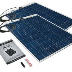 PV Logic 160 Watt Flexible Solar Panel Kit For Boats, Caravans and Motorhomes