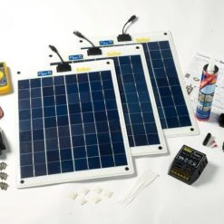 Flexi PV 60w Flexible Roof or Deck Top Solar Panel Complete Kit