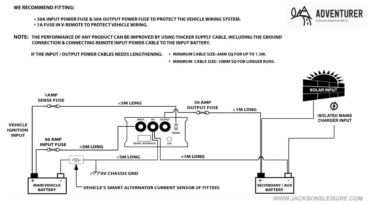 Adventurer 12v Vehicle Battery To Leisure Battery Charger with Engine Trickle Charge 7 Adventurer 12v Vehicle Battery To Leisure Battery Charger with Engine Trickle Charge - Image 5