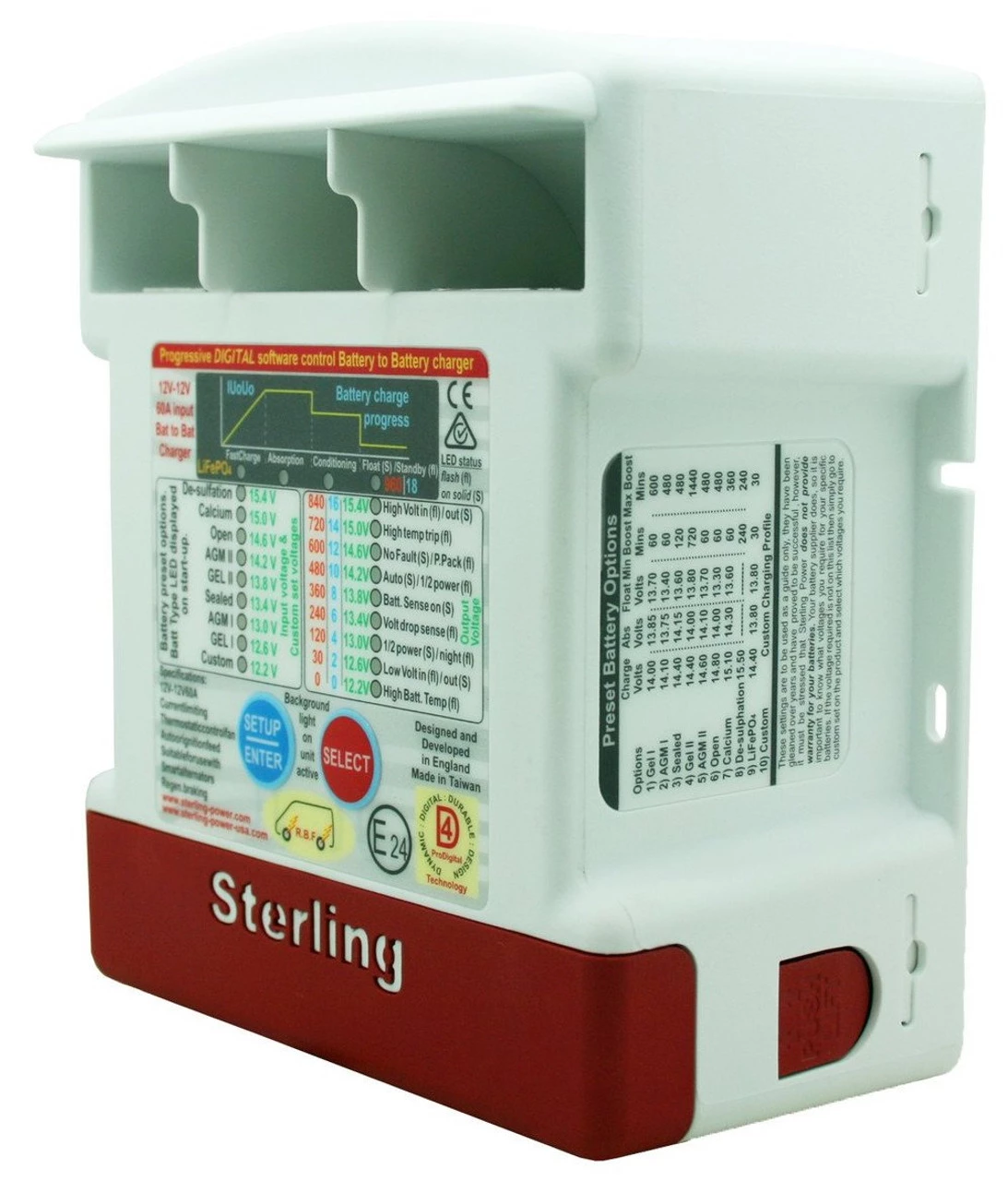 Sterling 12v 30 Amp or 60 Amp Campervan Motorhome Battery to Battery B2B Charger 4 Sterling 12v 30 Amp or 60 Amp Campervan Motorhome Battery to Battery B2B Charger - Image 2