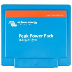 Victron Energy Peak Power Pack - 12.8V, 40AH, 512WH LiFePO4 Battery with Mains Charger and Solar/Alternator Charging