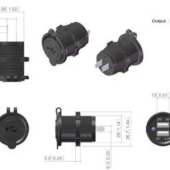 12v 24v Double USB Charger Adapter socket for cars caravans campervans and trucks -Cheap Electrical Store double usb socket specs 12719.1488550243