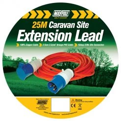 Maypole Camping and Caravan Site Mains Extension Hook Up Leads -Cheap Electrical Store maypole 25m 230v caravan site extension lead 57431.1427723425